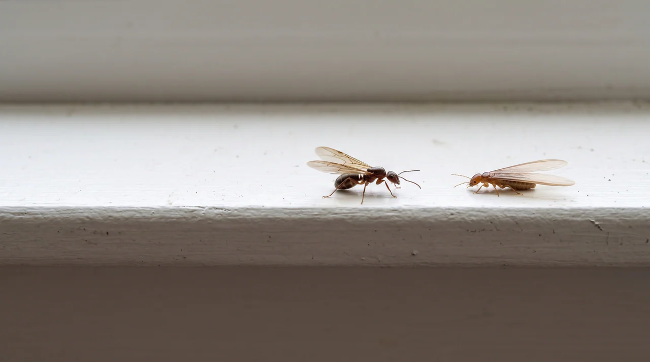 Early warning signs of discarded swarmer wings on a regional home